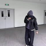 grunge street bomber, modern fit for men, oversized fit