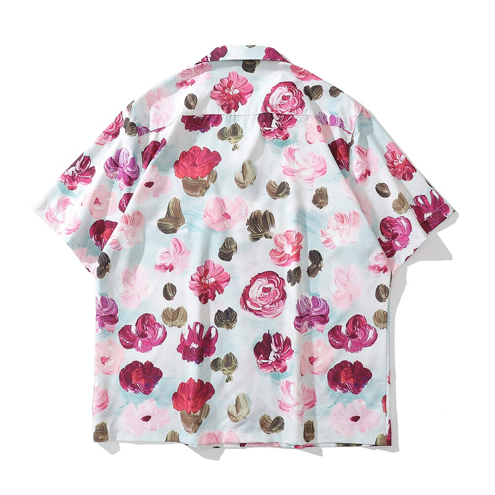 "Pink Rose" Unisex Men Women Streetwear Graphic Shirt Daulet Apparel