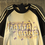 Y2k Oversized shirt – American Summer Trend Personalized Letter Print Raglan Short