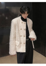 leather panel bomber, high-street look - oversized graphic apparel for edgy looks