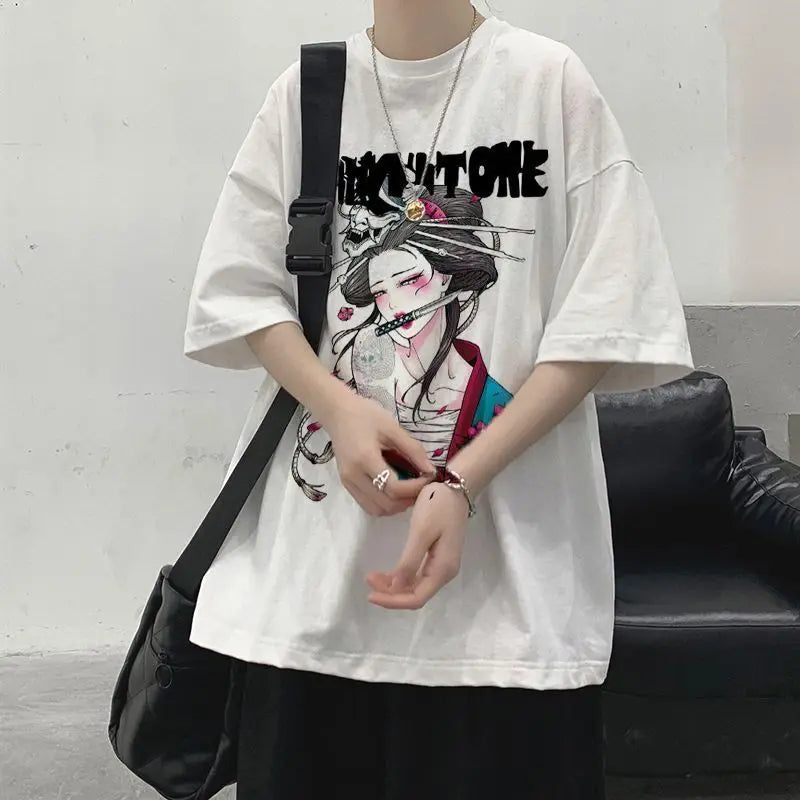 Trapwear Melting smiley – Pure Cotton Short Sleeved T Shirt American Retro Character P