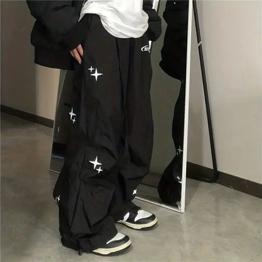 harajuku black cargo pants women y2k parachute gorpcore oversize baggy trousers streetwear korean fashion vintage hippie utility cargo pants