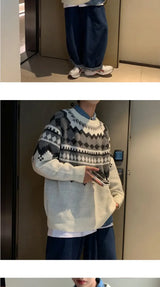 varsity knit sweater with retro streetwear styling for fall and winter outfits, ideal for men’s fashion and seasonal streetwe
