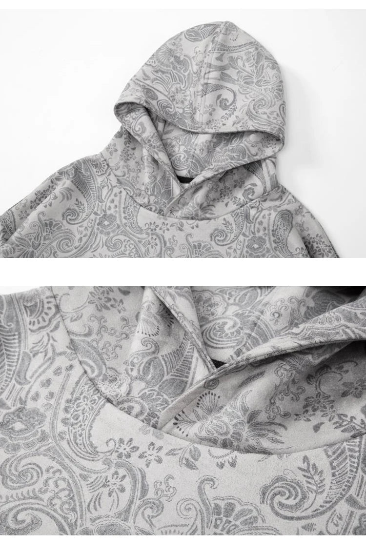 Vaporwave Drop – Fashion Paisy Hoodies Pullover Casual Suede Hooded – Streetwear Fashion for Men & Women