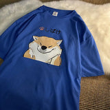 Gothic Graphic tee – Japanese New Summer Pure Cotton Cartoon Printed Short Sleeve