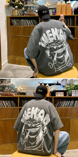 Cyberpunk Graphic tee – Harajuku Oversized High Street T Shirt Short Sleeve Man T Sh