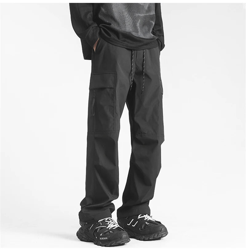 autumn mens cargo pants casual hip hop multi pocket trousers streetwear techwear sweatpants functional baggy pantalones hombre unique joggers style 219