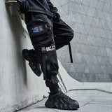 hip hop loose fit elastic waist cargo pants fashion military pocket ankle pants mens casual drewstring baggy sweatpants joggers unique joggers style 3548