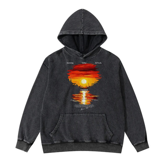 Y2K angelcore design featuring mens oversize long sleeve washed double zipper cardigan hoodies loose plus plush gradient womens hooded pullovers winter