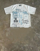 Gothic Graphic tee – Y2K Streetwear Brand Cross Pattern Printed Oversized T Shirt