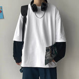 Sadcore Vintage print – Autumn Mens Casual Long Sleeve T Shirt Plus Size Sweatshirts