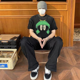 Y2K aesthetic print tee featuring vintgae talk retro tops anime printing high street cotton quality t shirt