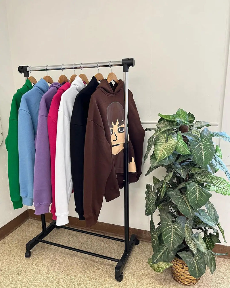 Glitchcore Fashion – Harajuku New Grunge Oversized Sweatshirt Trend Printing Hood – Streetwear Fashion for Men & Women