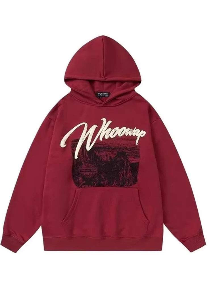 Autumn Goth Graphic Printing Hoody Man Streetwear Hip Hop Clothes Casu