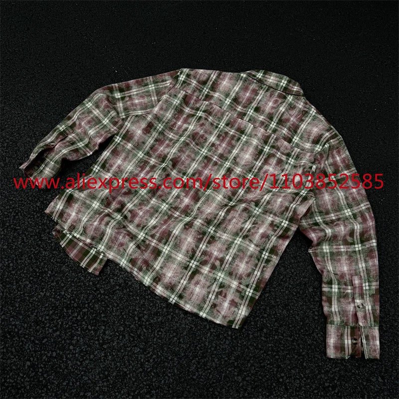 New 2024 Autumn Winter American Heavyweight Vintage Workwear Shirt Men's Coat Loose And Versatile Collar Tops Clothing Flannel
