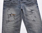 washed hole patchwork frayed blue baggy jeans mens straight y2k ripped pantalones hombre denim pants streetwear loose cargos multi-pocket cargos