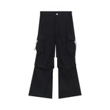 summer casual sleeveless set men hip hop loose hooded vest pockets straight leg cargo pants 2 piece outdoors sports camp suit unique cargo style 4424