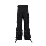 functional multi pockets overalls pantalones hombre baggy mens black cargo pants y2k streetwear loose baggy trousers oversized baggy cargo bottoms