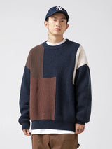 grunge knit pullover for fall and winter, oversized aesthetic with urban style, mens fashion layer for modern streetwear coll
