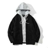 graphic style essential streetwear hip print hop high unisex urban fashion fit material style men-hooded-knitted-cardigan-sweater-coat-autumn-winter-fake-two-piece-hooded-drawstring-jacket-unisex-streetwear oversized image quality casual premium wear - everyday 2ae16e design streetwear design ID 6692b