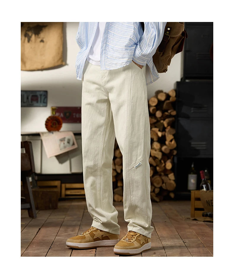 men classic fashion vintage casual loose plus size 28 42 straight white soft denim jeans pant cityboy jeans long trousers man unique jeans style 2109