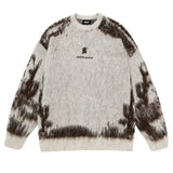 grunge knit pullover for fall and winter, oversized aesthetic with urban style, mens fashion layer for modern streetwear coll