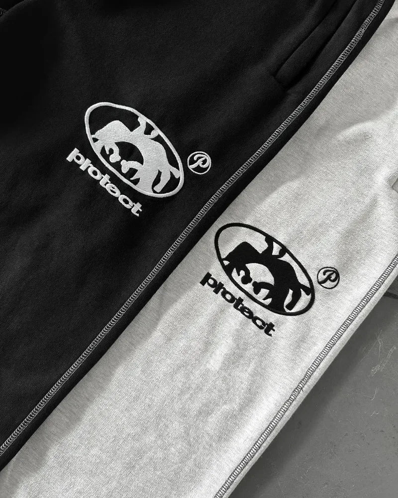 2024 new fashion trend letter embroidery pattern high waist sports pants mens y2k street hip hop harajuku jogger overalls relaxed fit joggers