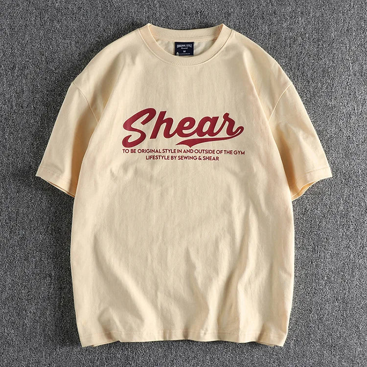Gothic Vintage print – Summer Short Sleeved Mens T Shirt Trend Letter Printing Geom