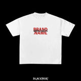 Skater Sticker Tee – Bold Flame Font Graphic Throwback Style