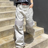 hi street dirty tie dye baggy jeans men pleated loose white straight jeans trousers luxury designer oversized denim pants ripped baggy denim