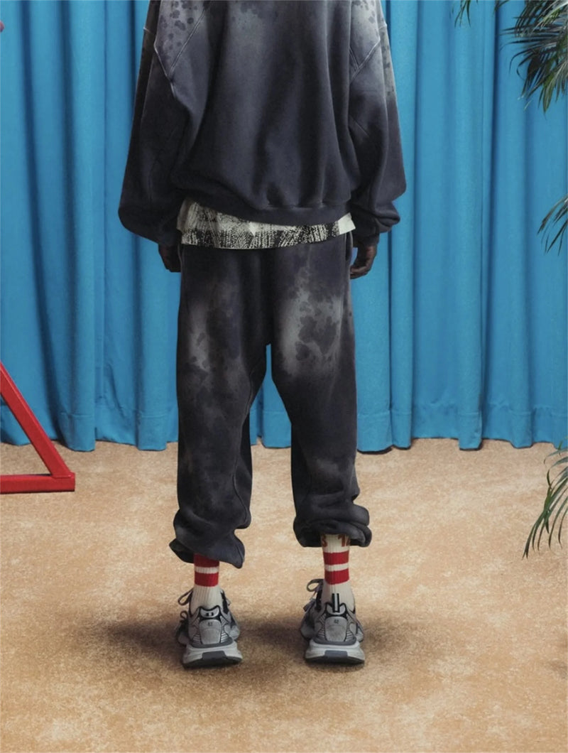 rrr123 brand fashion high street heavyweight best quality cotton washed distressed drawstring casual sport pants unique default style 6137