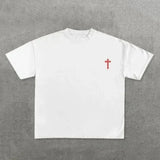 Sadcore Graphic tee – Y2K American Street Summer Fashion Short Sleeved Shirt Men Y