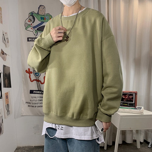 "Solid Colour" Graphic Unisex Streetwear Vintage Women Men Y2K Sweatshirt