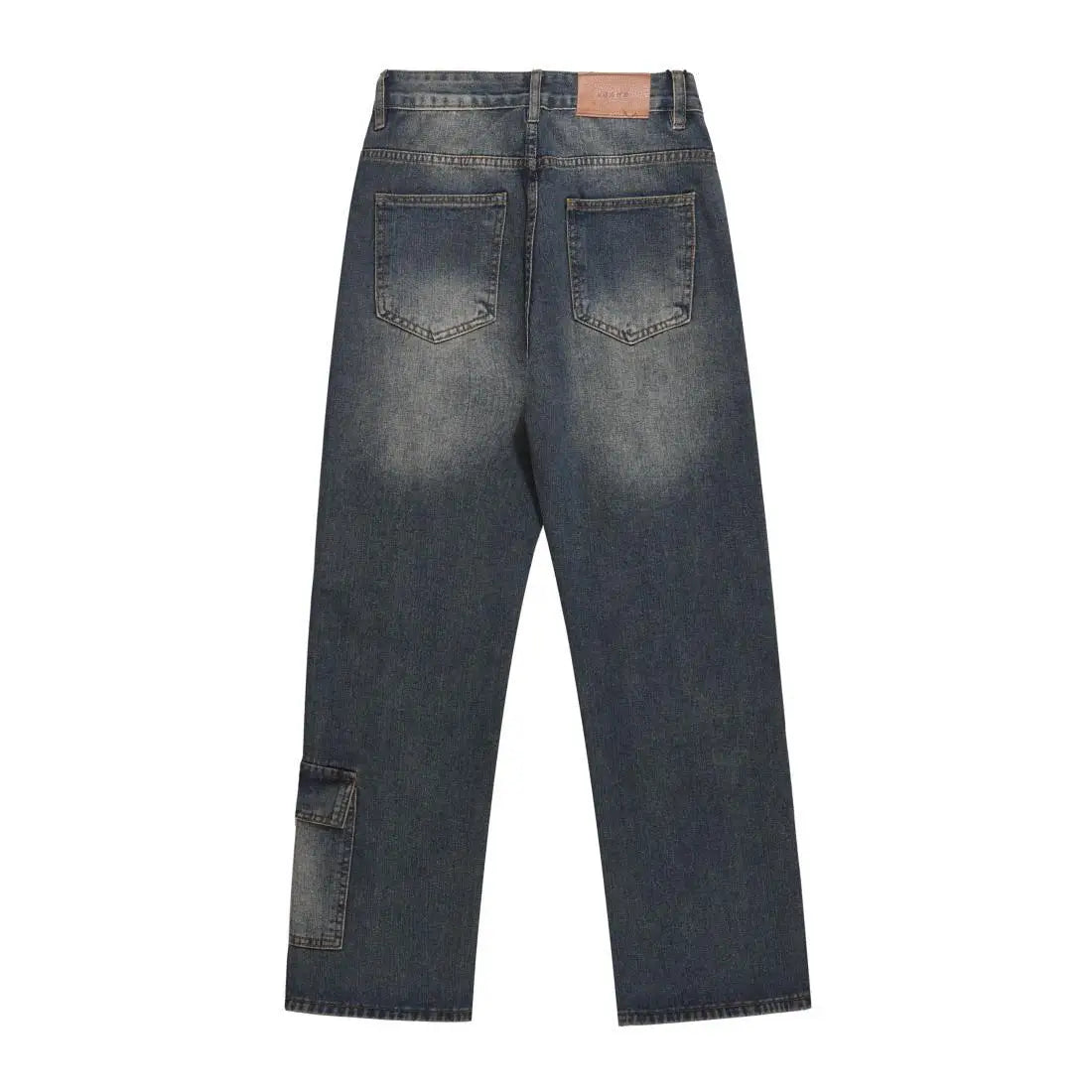 american high street trendy men and women trendy personalized straight tube washed jeans couple loose retro casual pants y2k unique jeans style 25