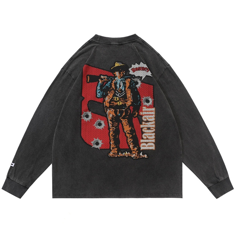 "Smoked" Unisex Men Women Streetwear Graphic Sweatshirt Daulet Apparel