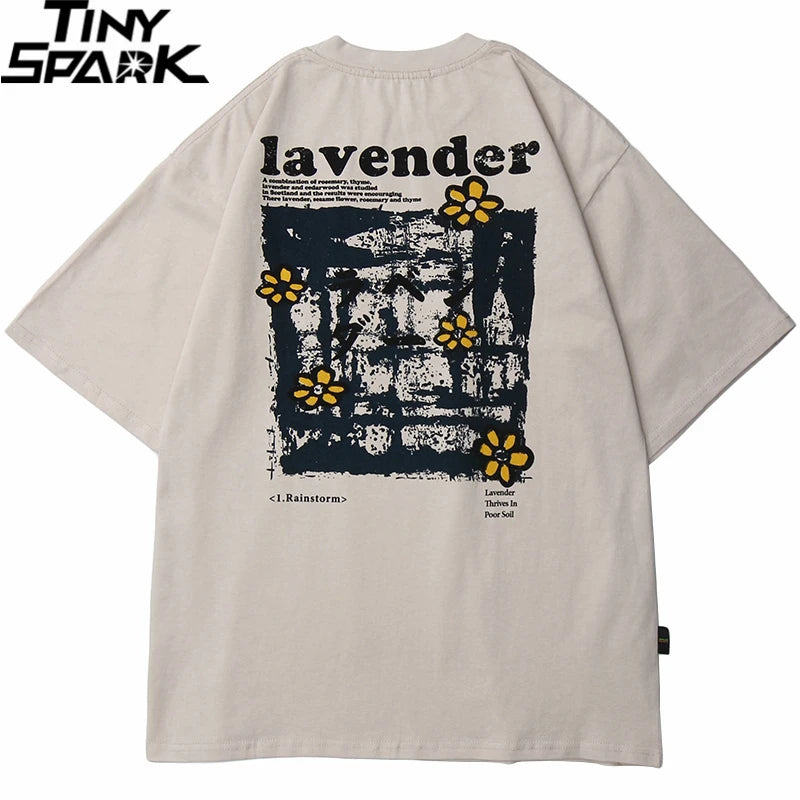 Harajuku Vintage t-shirt – 2023 Men Hip Hop T Shirt Streetwear Harajuku Floral T Shirt