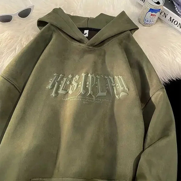 Autumn And Winter Coats For Men American Trendy Brand Loose Suede Swea
