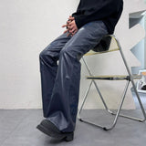 pu leather pants men streetwear fashion hip hop punk gothic vibe casual faux leather pant man boyfriend motorcycle trousers unique default style 3033