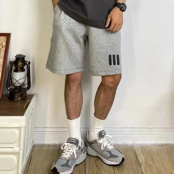 mens clothing summer outdoor shopping five quarter pants casual loose hip hop high street solid color striped shorts trend pants summer street shorts