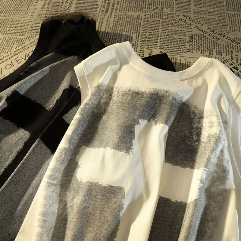 Harajuku Graphic tee – Pure Cotton American Retro Trend Fashion Niche Cross Print L