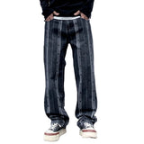 men streetwear brand fashion hip hop loose casual straight stripe motorcycle denim jeans pant cityboy y2k jeans trousers unique jeans style 2533