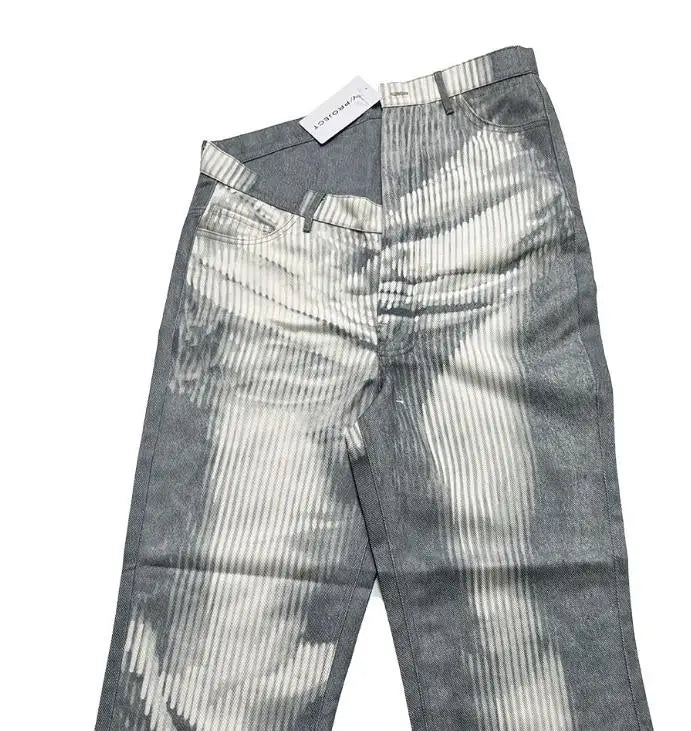 2024 brand new classic denim zipper slim fit y project straight pant jeans cotton denim pants comfort casual jeans 743 unique jeans style 1271
