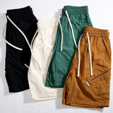 summer quick drying shorts mens loose straight casual sports pants thin breathable solid color zipper pocket cargo pants military streetwear pants