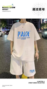 Harajuku Vintage print – Summer Men Tracksuit Korean Cartoon Streetwear Cool Bear Pri