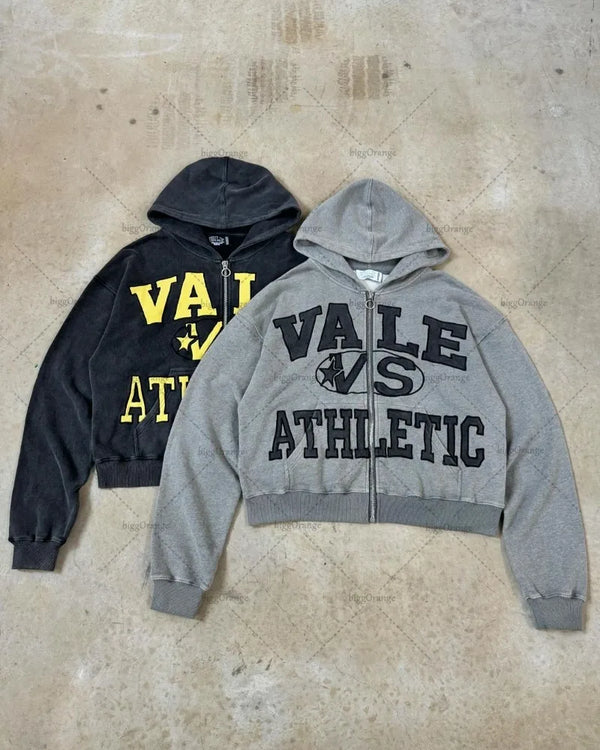 European And American Street Distressed Jackets Men Y2K Letter Print Z