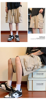 summer mens cargo shorts 2024 new outdoor multi pocket basketball casual loose work pants male drawstring y2k bermuda hombre unique cargo style 39