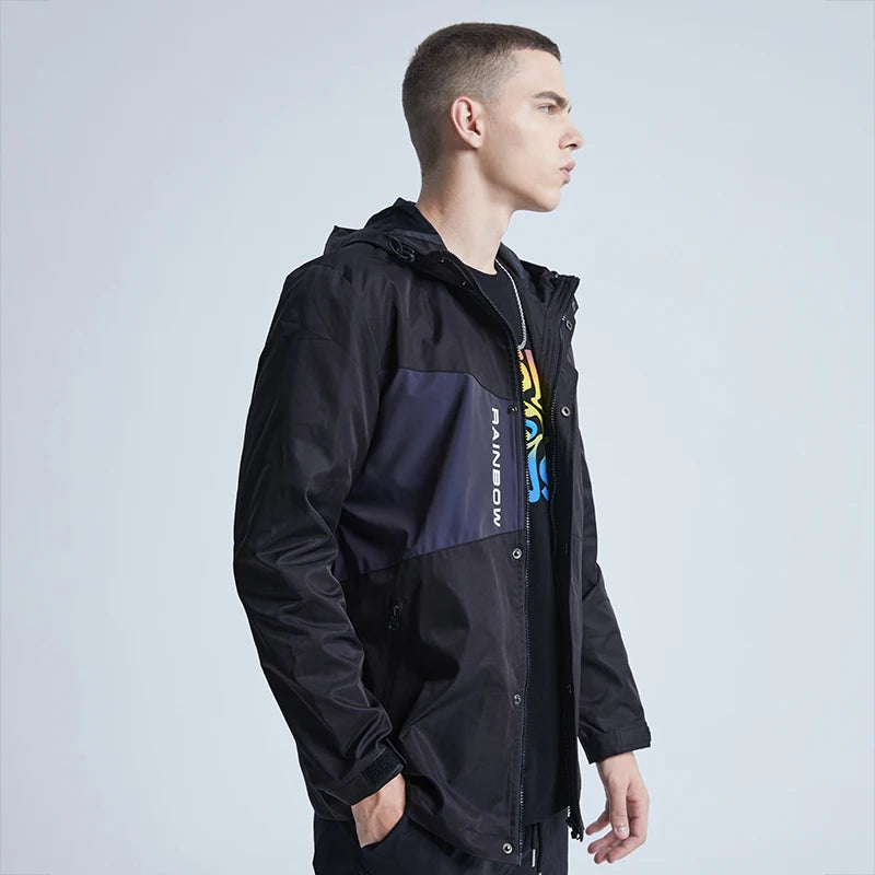 High fashion graffiti fleece oversized windbreaker vintage