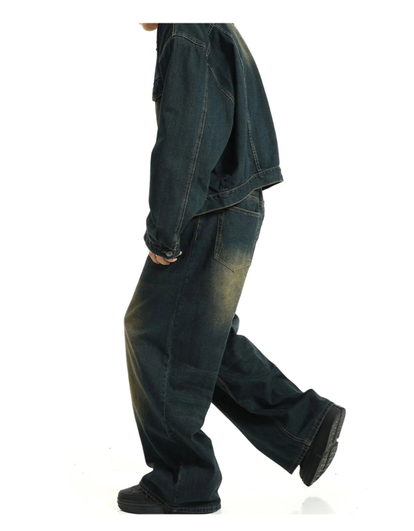 mens high street oversize pants casual harajuku retro washed zipper straight trousers hip hop fashion streetwear baggy joggers unique joggers style 2010