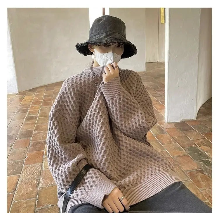 layered flame street knit, photo-ready knit, trendy urban fashion top for men, layered streetwear look