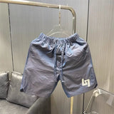 Men's Sports Shorts Summer Korean Graphic Sweatpants High Street Fashion Green Shorts High Quality Beach Quick Drying Shorts New
